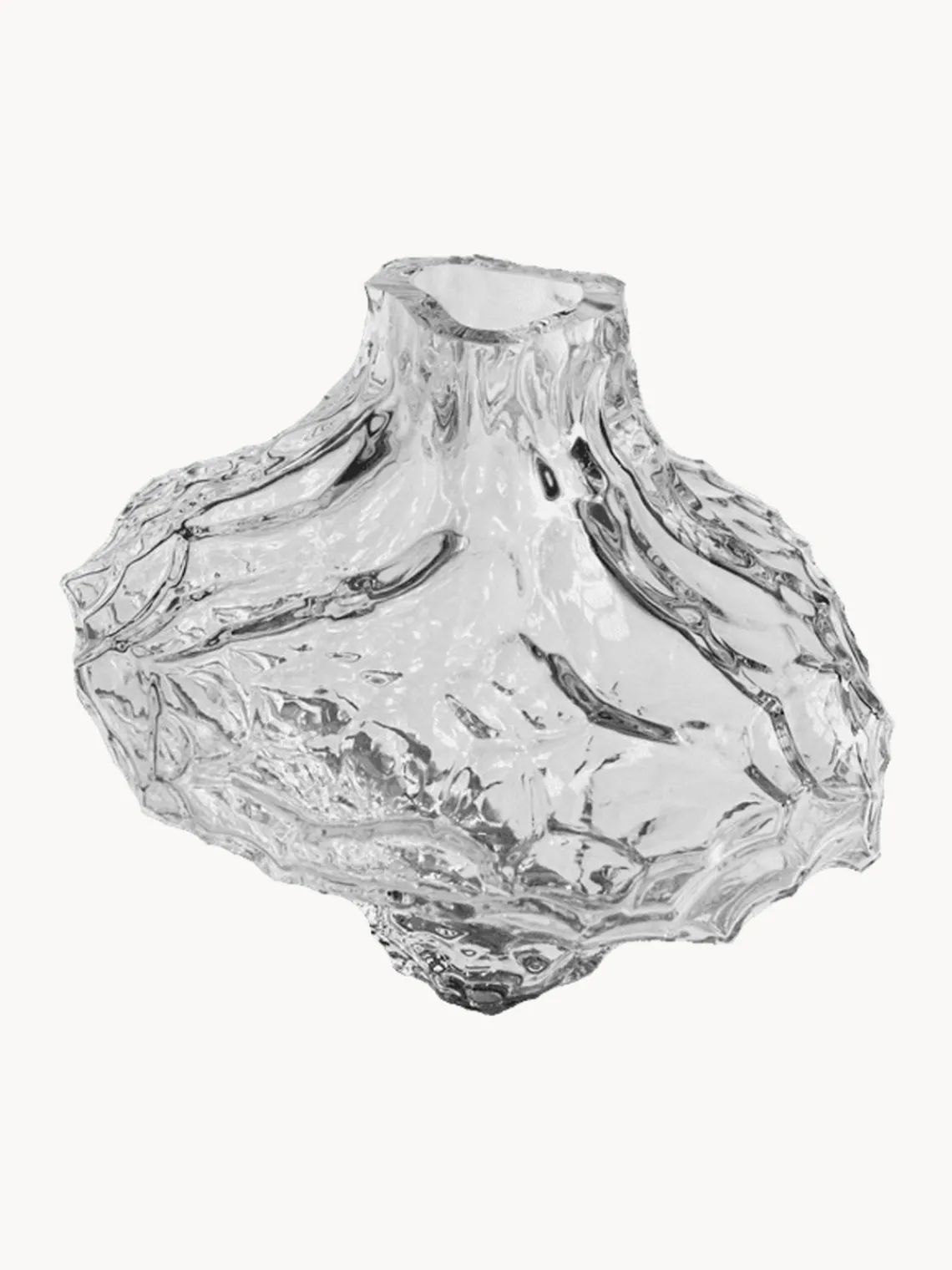 Jarrones|Jarrones>Hein Studio Jarrón de vidrio soplado Canyon, 23 cm Transparente