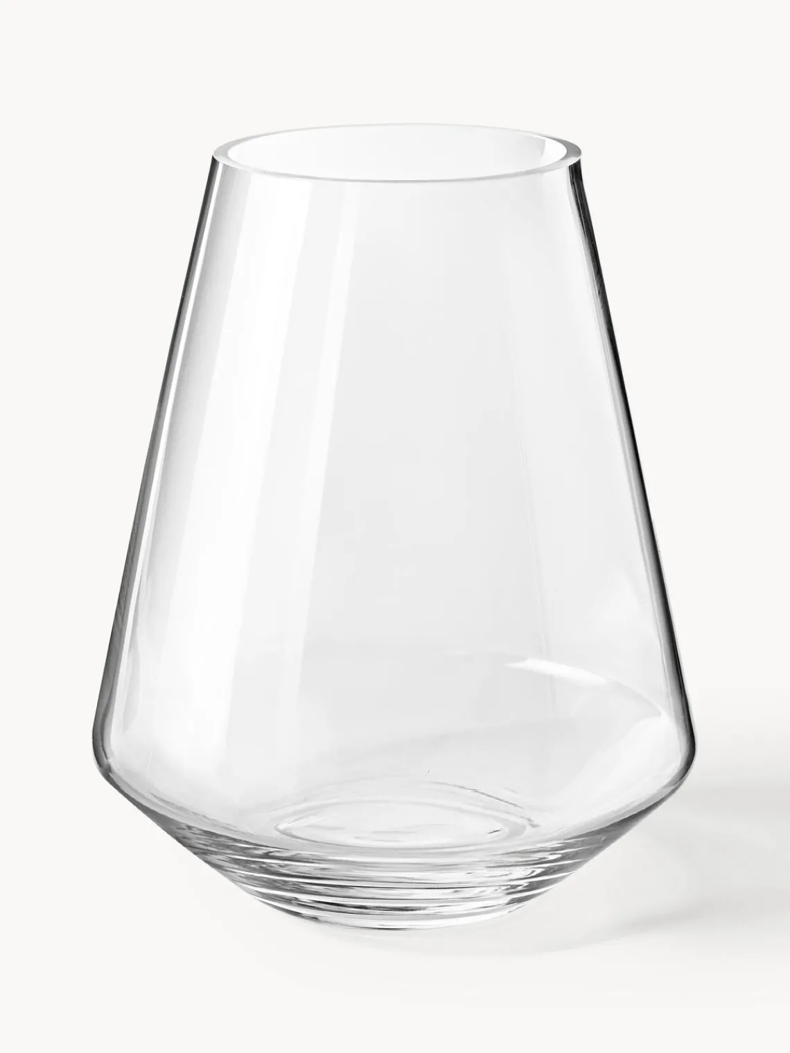 Jarrones|Jarrones>Westwing Collection Jarrón de vidrio soplado Joyce, 21 cm Transparente