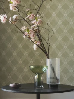 Jarrones|Jarrones>AYTM Jarrón de vidrio soplado Torus, 20 cm Gris oscuro, verde oscuro, transparente