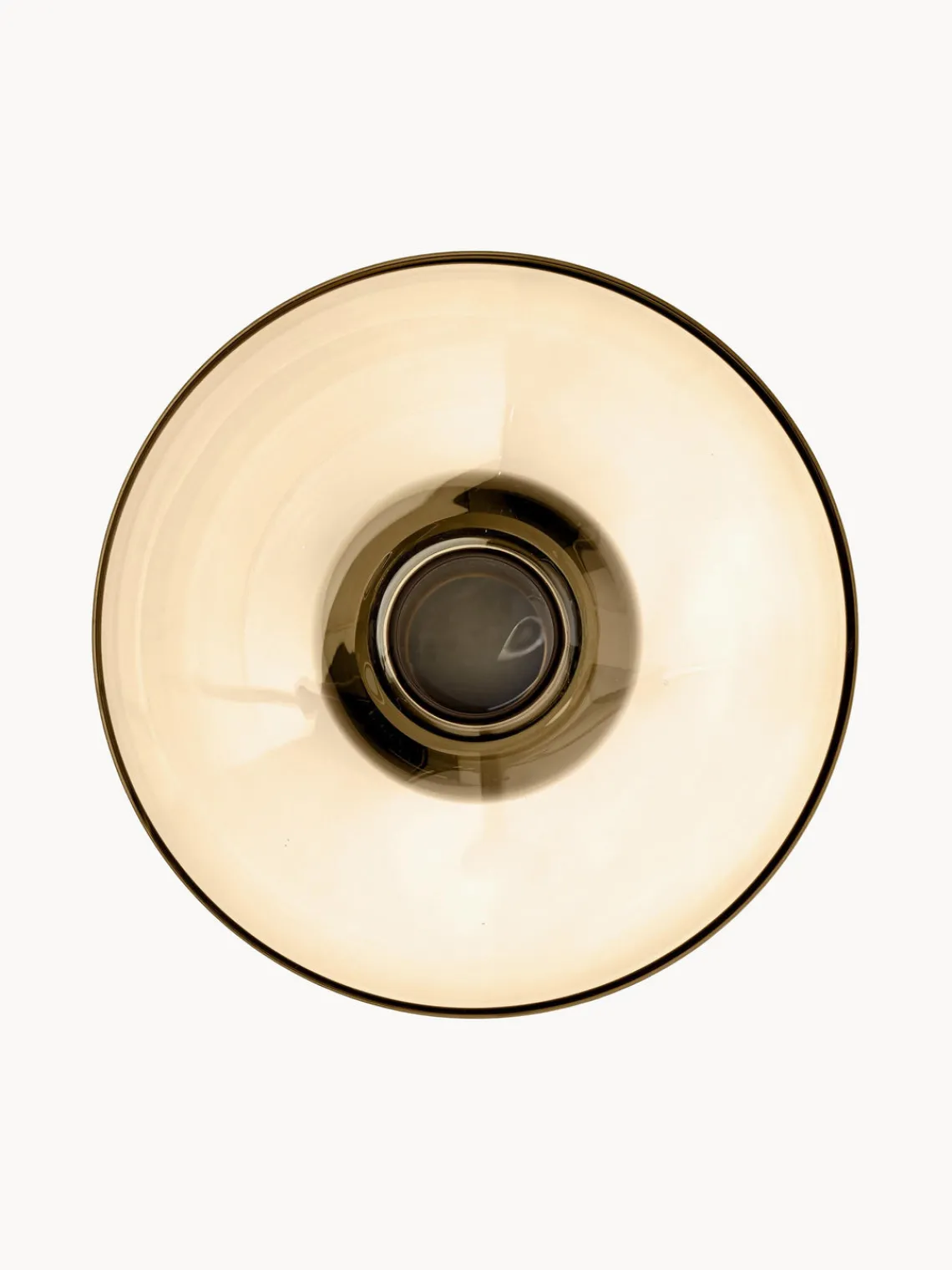 Jarrones|Jarrones>AYTM Jarrón de vidrio soplado Torus, 33 cm Ocre, gris oscuro transparente