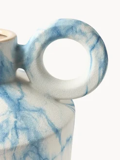 Jarrones|Jarrones></noscript>Westwing Collection Jarrón en look mármol Kiko, 27 cm Look mármol azul y blanco