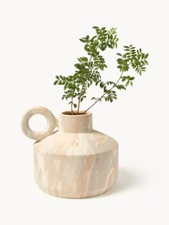 Jarrones|Jarrones></noscript>Westwing Collection Jarrón en look mármol Kiko, 27 cm Look mármol malva y beige claro