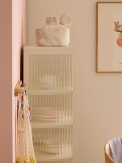 Jarrones|Jarrones></noscript>Westwing Collection Jarrón en look mármol Kiko, 27 cm Look mármol malva y beige claro