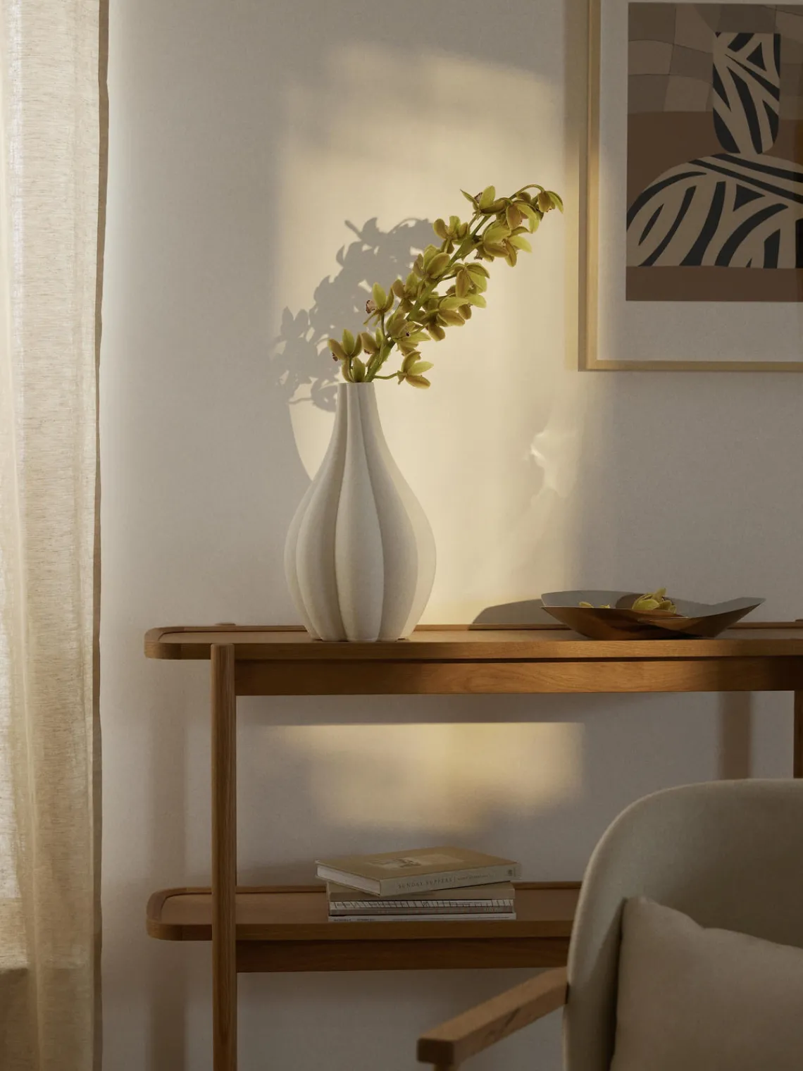 Jarrones|Jarrones>Westwing Collection Jarrón grande de porcelana en 3D Melody, 40 cm