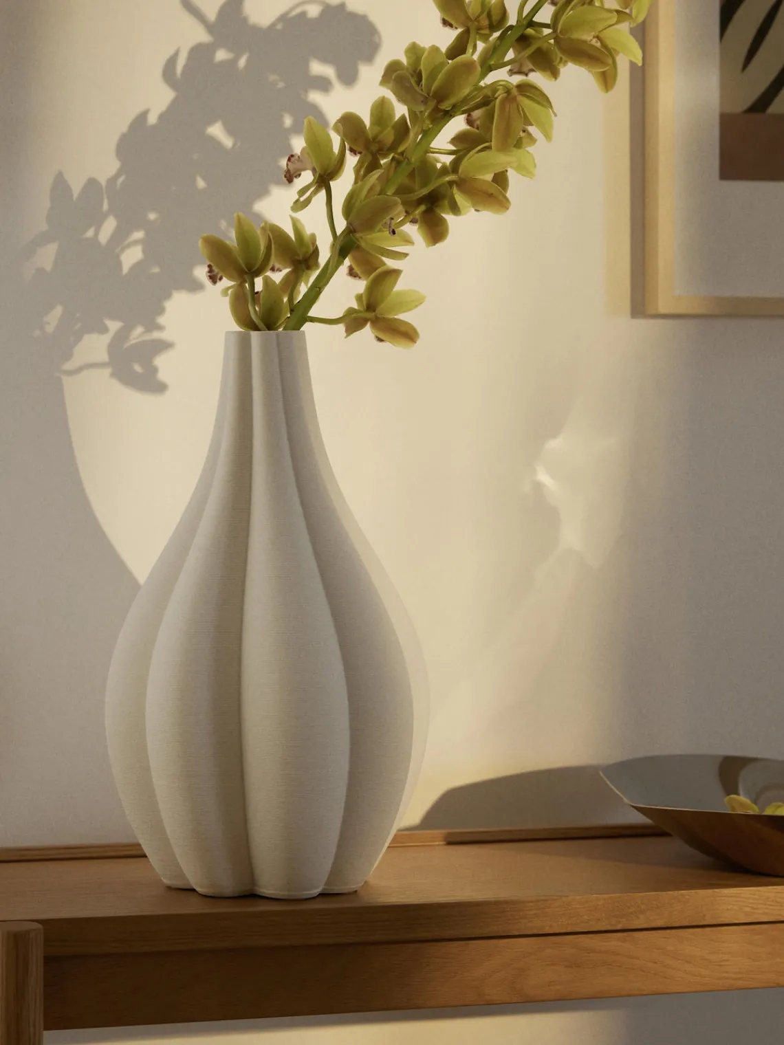 Jarrones|Jarrones>Westwing Collection Jarrón grande de porcelana en 3D Melody, 40 cm