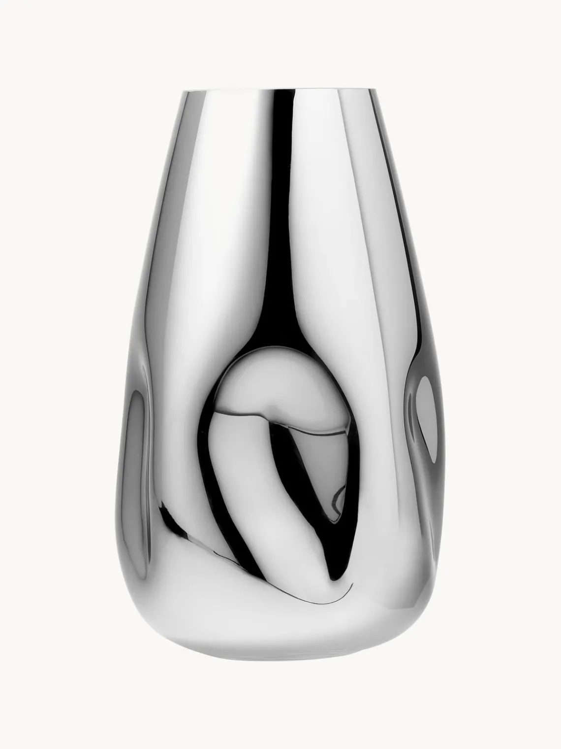 Online Jarrón grande de vidrio soplado artesanalmente Mirror, 35 cm Jarrones|Jarrones