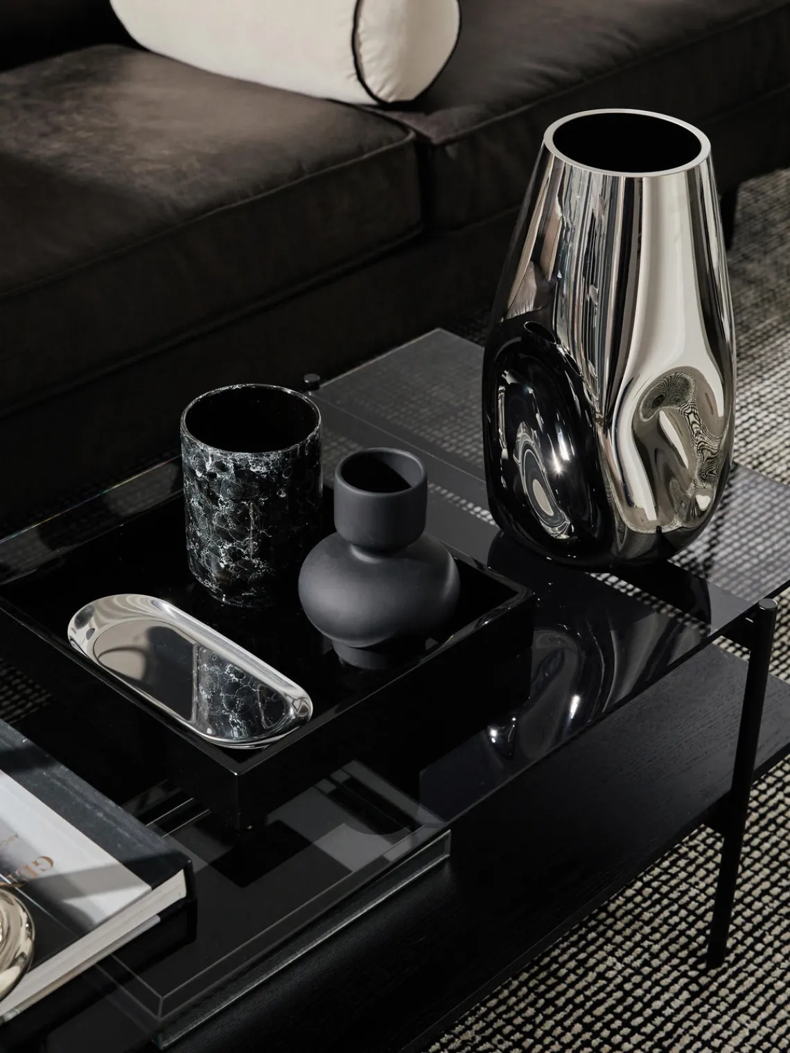 Online Jarrón grande de vidrio soplado artesanalmente Mirror, 35 cm Jarrones|Jarrones