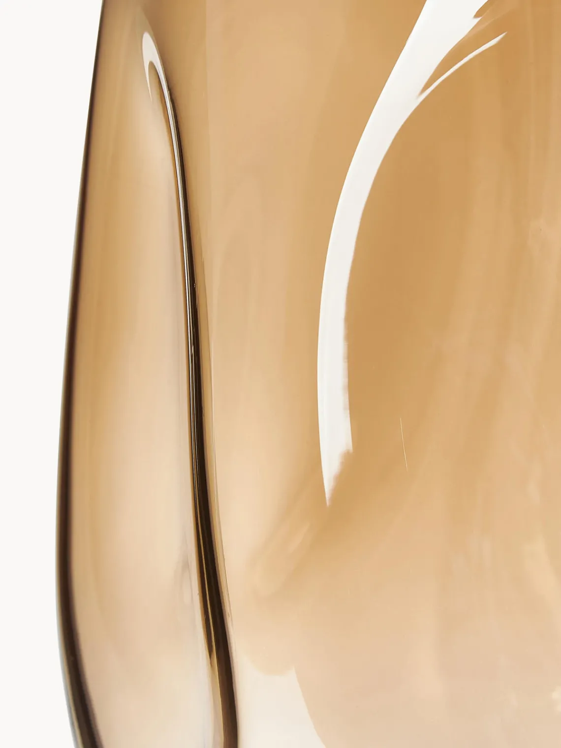 Jarrones|Jarrones>Westwing Collection Jarrón grande de vidrio soplado Luster, 35 cm Ocre