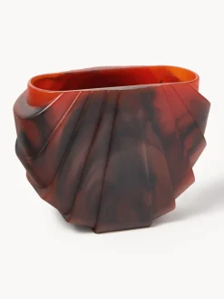 Jarrones|Jarrones>Westwing Collection Jarrón Jabu, 15 cm Tonos marrones