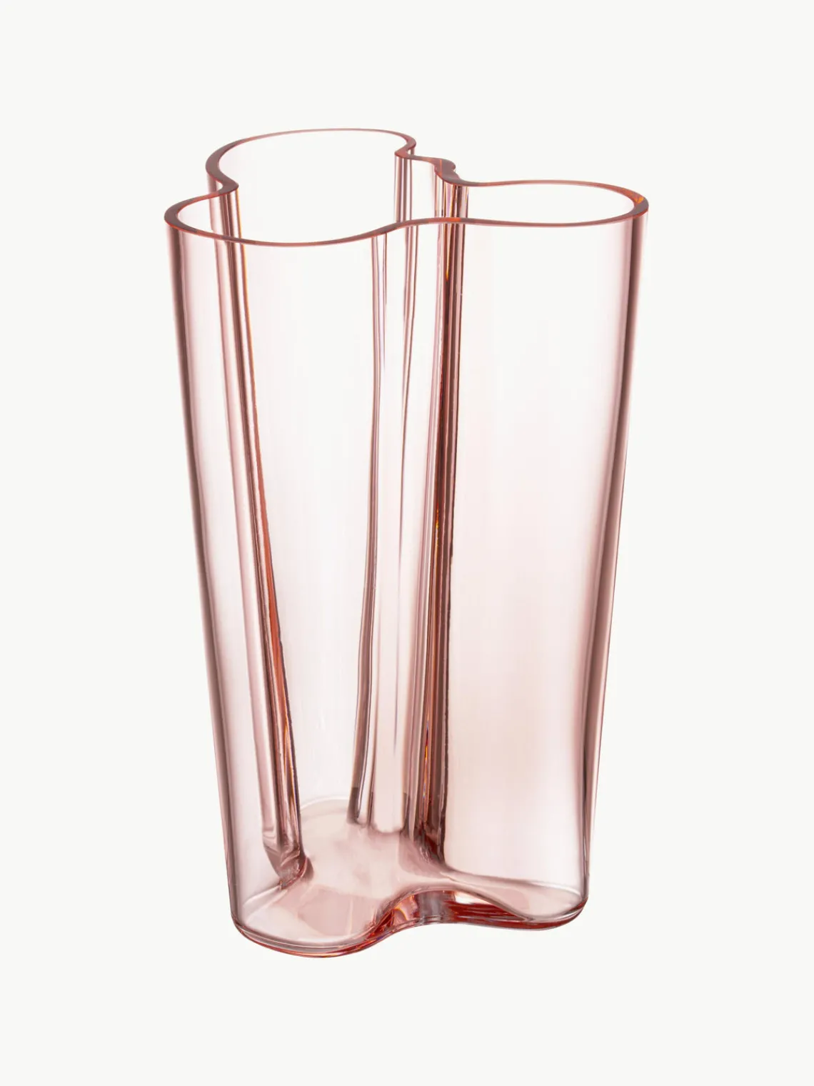 Jarrones|Jarrones>iittala Jarrón soplado Alvar Aalto, 25 cm Melecotón transparente