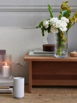 Jarrones|Jarrones>Lyngby Porcelaen Jarrón soplado artesanalmente Lyngby, 21 cm Transparente