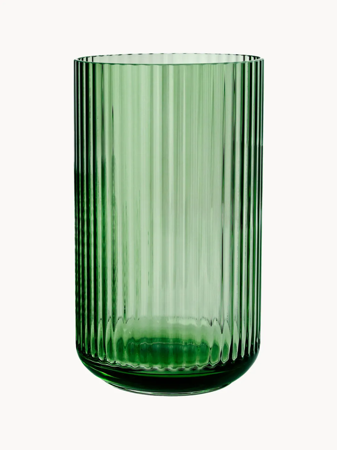 Jarrones|Jarrones>Lyngby Porcelaen Jarrón soplado artesanalmente Lyngby, 25 cm Verde