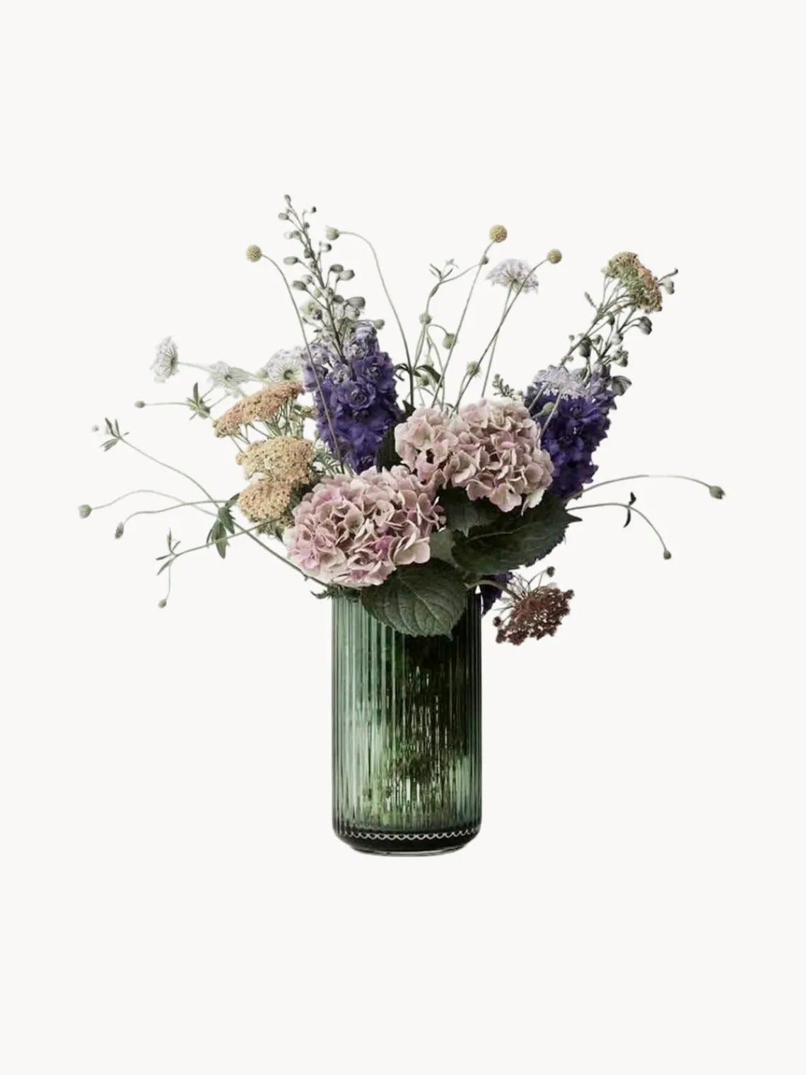 Jarrones|Jarrones>Lyngby Porcelaen Jarrón soplado artesanalmente Lyngby, 25 cm Verde