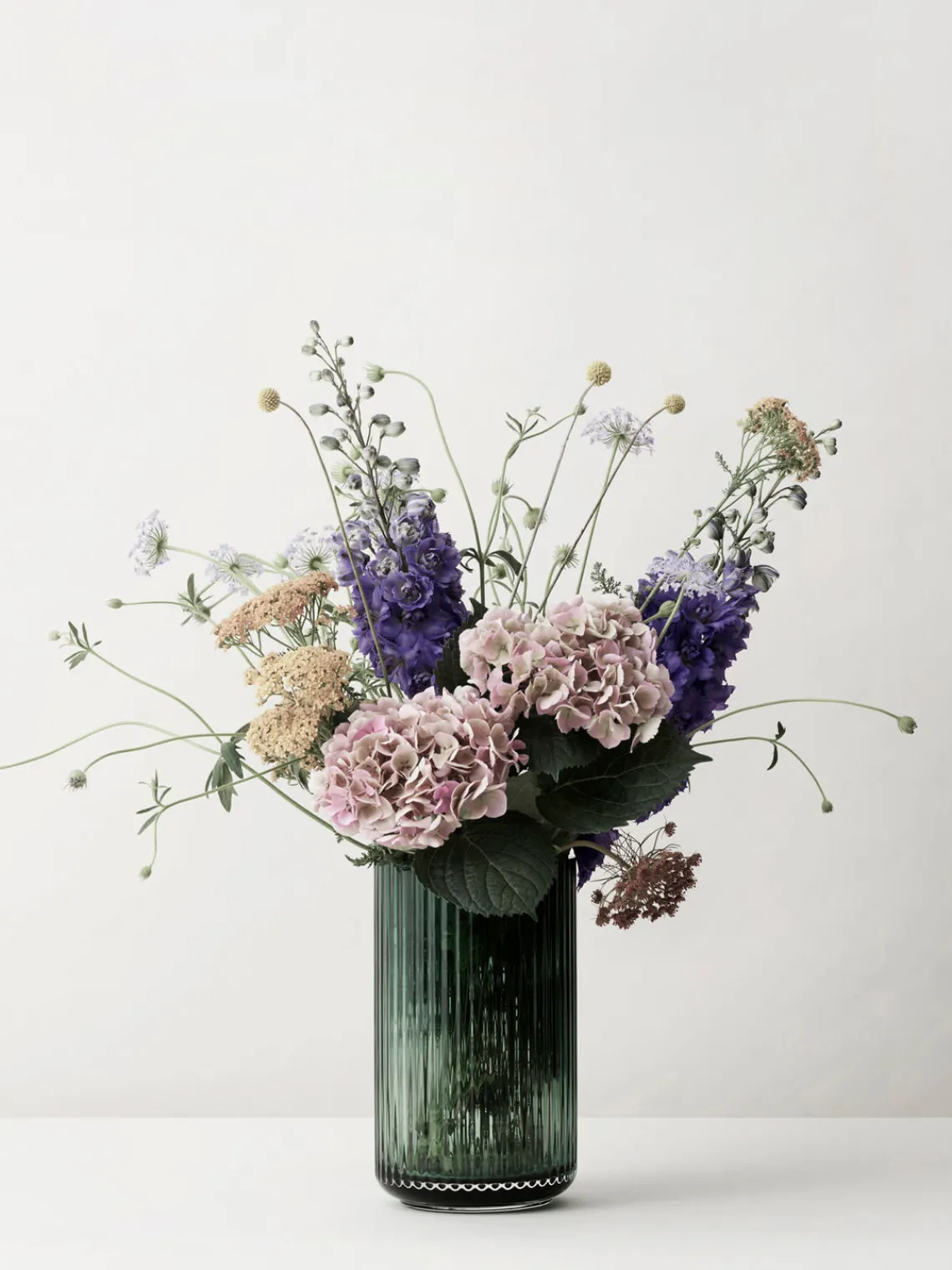 Jarrones|Jarrones>Lyngby Porcelaen Jarrón soplado artesanalmente Lyngby, 25 cm Verde