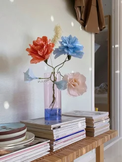 Jarrones|Jarrones>Studio About Jarrón soplado Bouquet Tube, 27 cm Rosa claro, lila