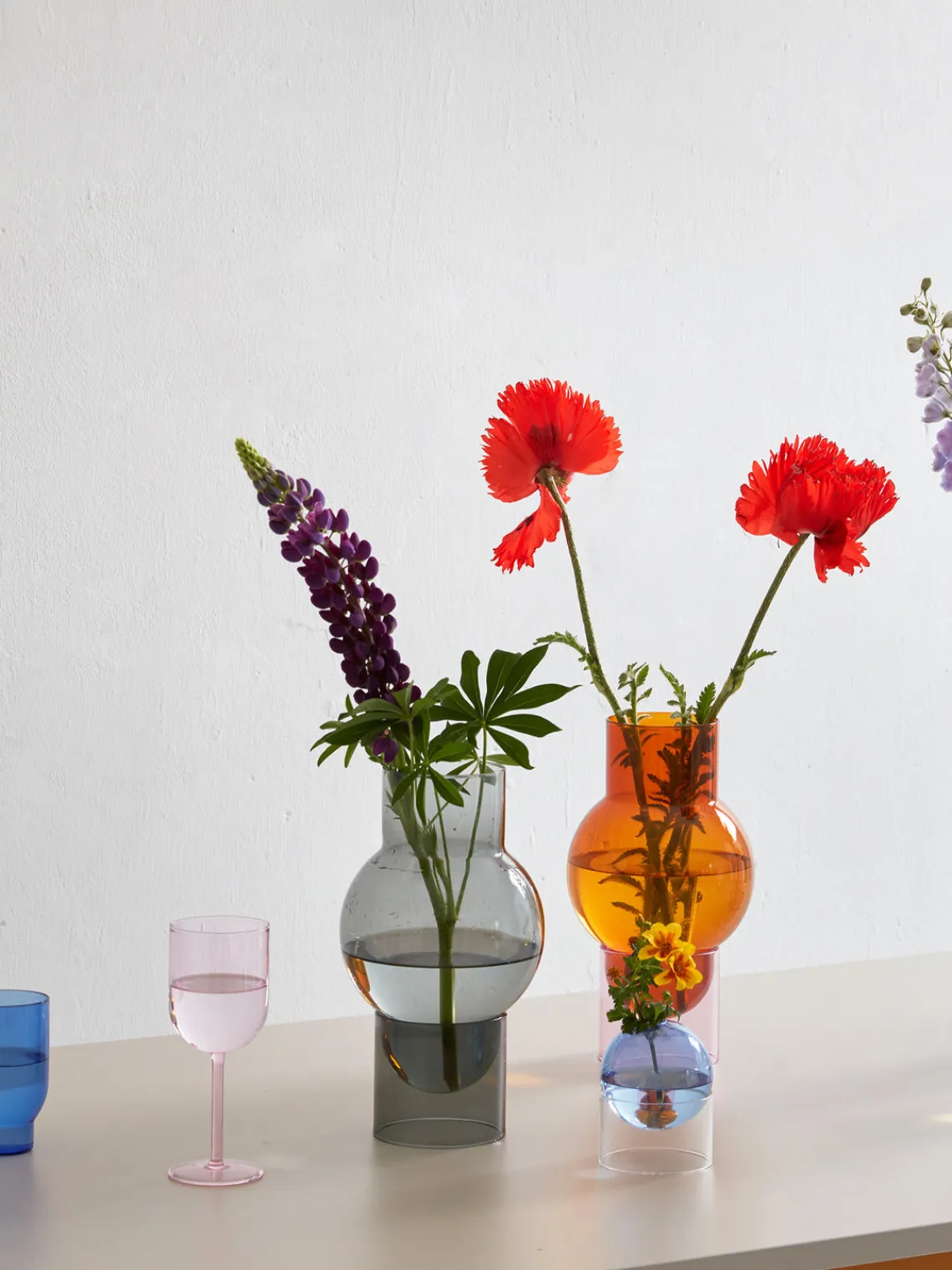 Clearance Jarrón soplado Bubble, 27 cm Jarrones|Jarrones