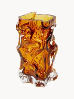 Jarrones|Jarrones>POLSPOTTEN Jarrón soplado Ice, 25 cm Naranja