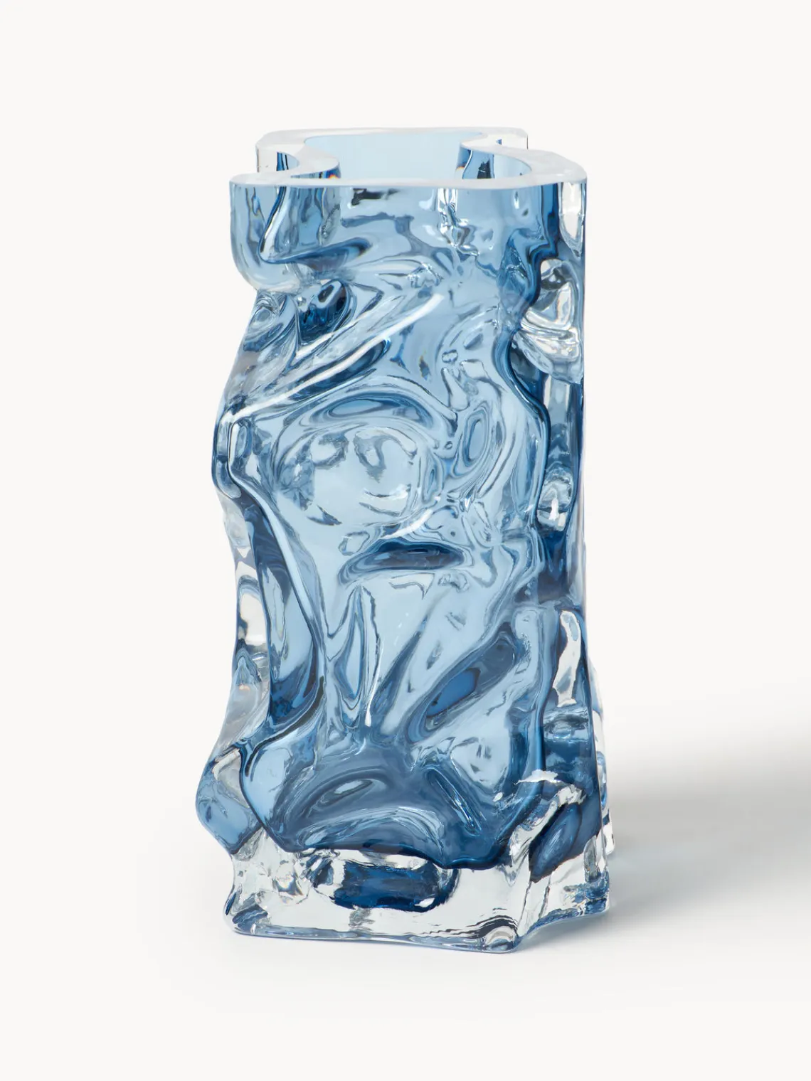 Jarrones|Jarrones>POLSPOTTEN Jarrón soplado Ice, 25 cm Azul claro