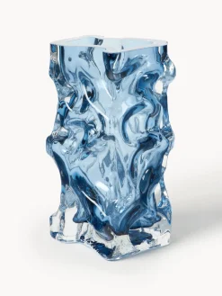 Jarrones|Jarrones>POLSPOTTEN Jarrón soplado Ice, 25 cm Azul claro
