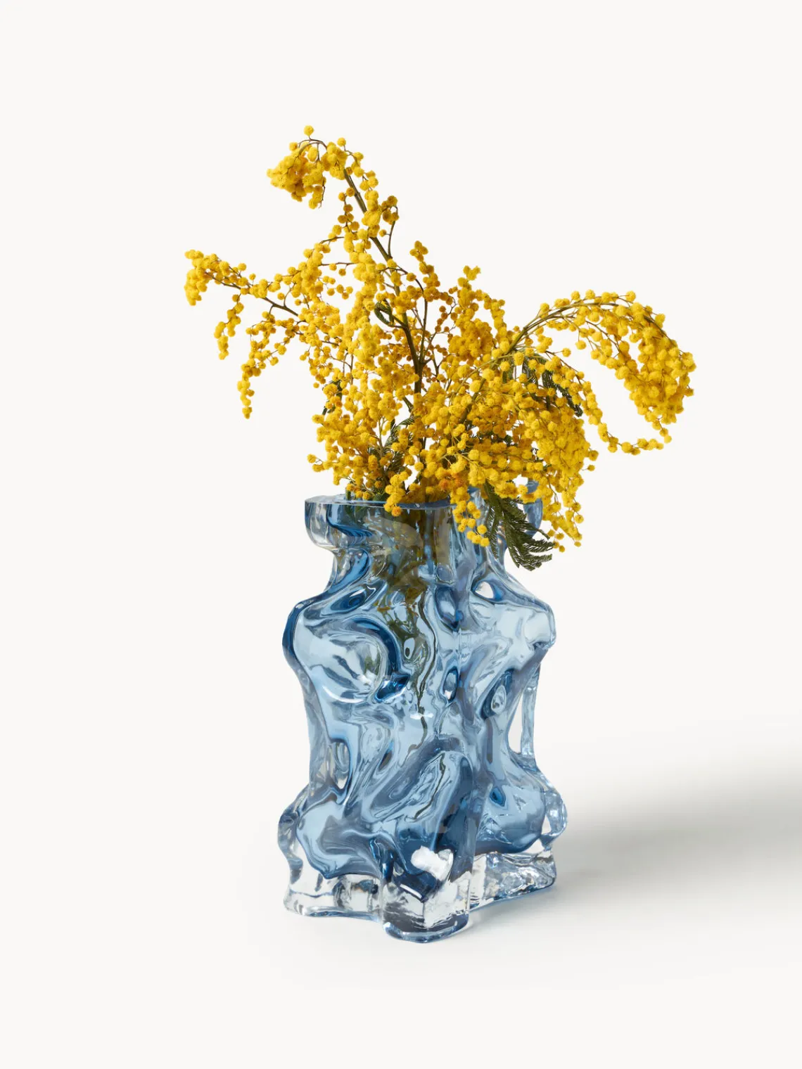 Jarrones|Jarrones>POLSPOTTEN Jarrón soplado Ice, 25 cm Azul claro