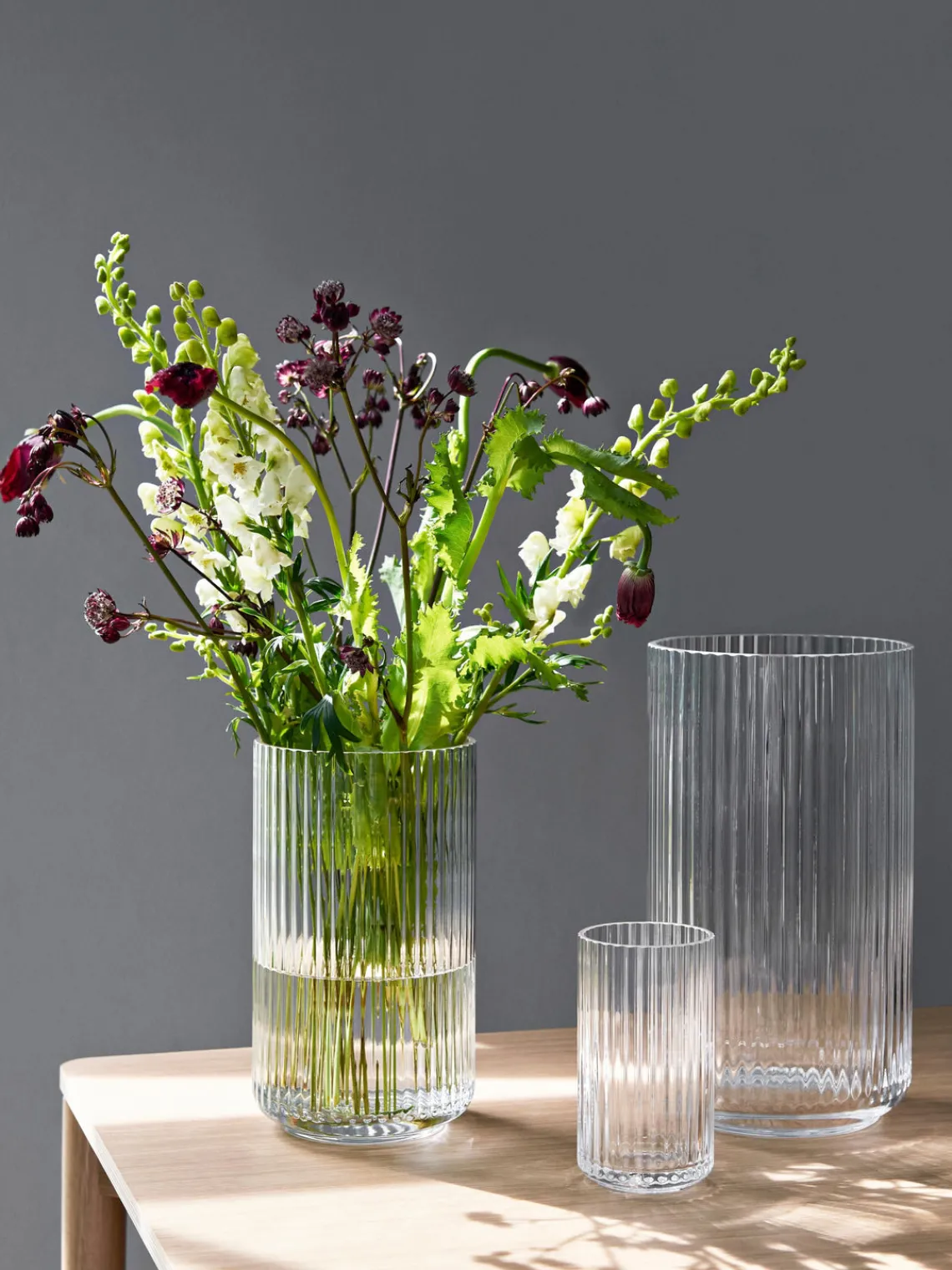 Jarrones|Jarrones>Lyngby Porcelaen Jarrón soplado Lyngby, 25 cm Transparente