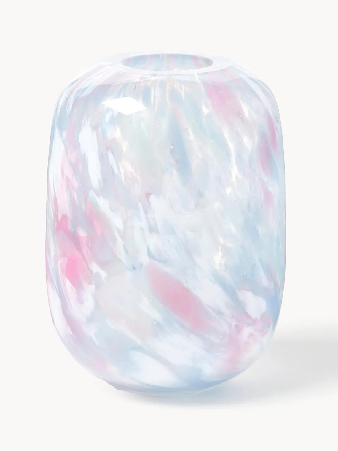 Jarrones|Jarrones>ANNA VON LIPA Jarrón soplado Meadows, 14 cm Tonos rojos y azules