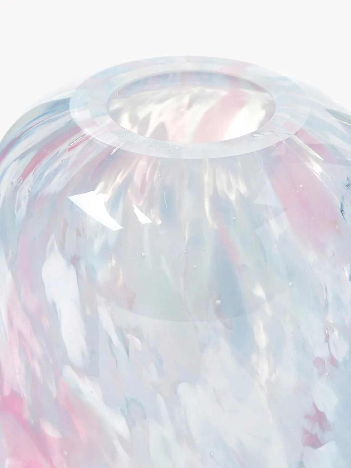 Jarrones|Jarrones>ANNA VON LIPA Jarrón soplado Meadows, 14 cm Tonos rojos y azules