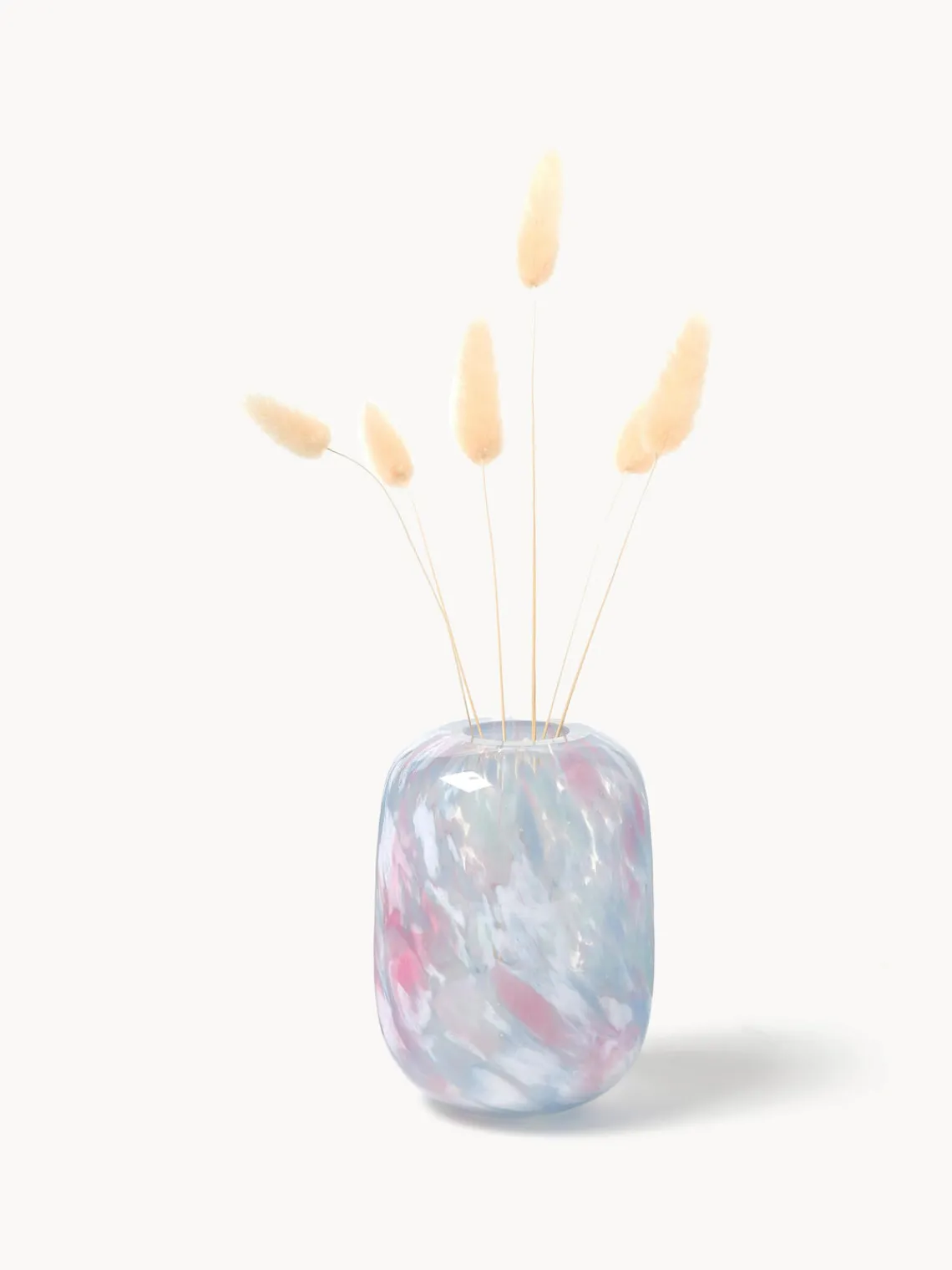 Jarrones|Jarrones>ANNA VON LIPA Jarrón soplado Meadows, 14 cm Tonos rojos y azules