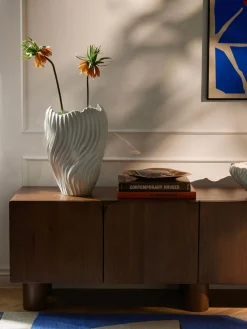 Clearance Jarron decorativo XL con borde acanalado Milazzo, 44 cm Jarrones|Jarrones