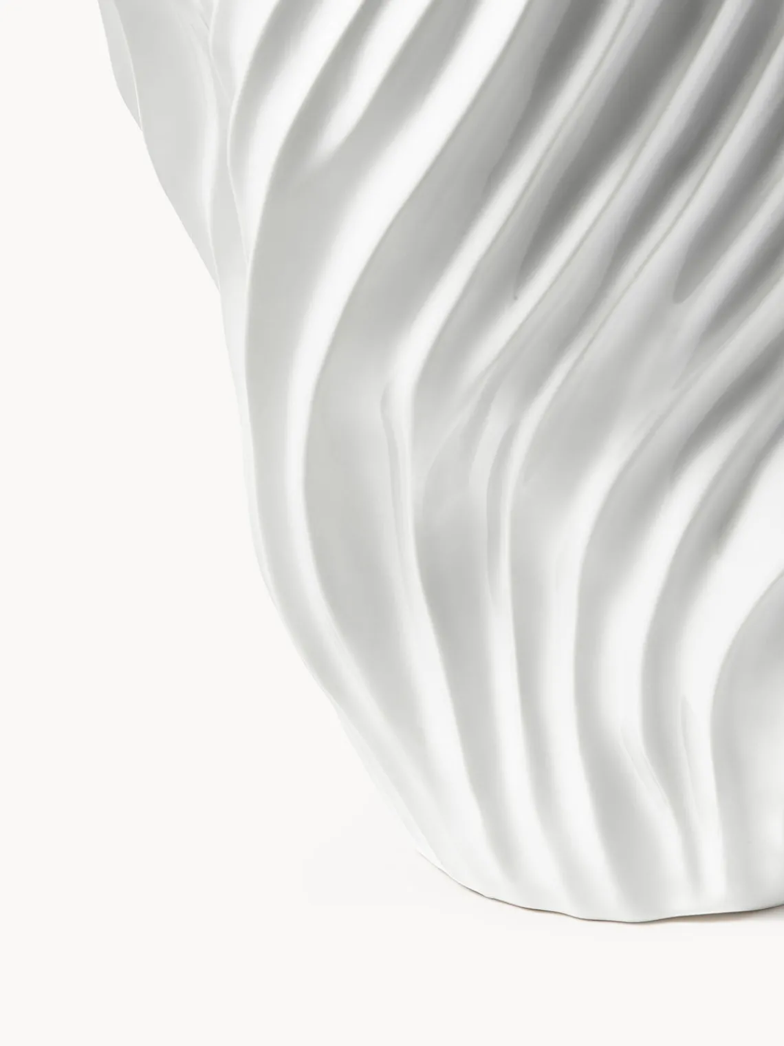 Clearance Jarron decorativo XL con borde acanalado Milazzo, 44 cm Jarrones|Jarrones