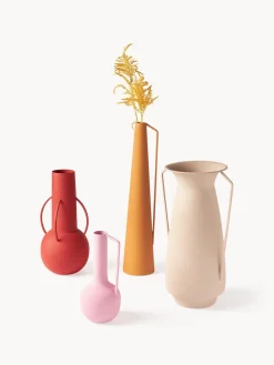 Jarrones|Jarrones>POLSPOTTEN Jarrones artesanales Roman, 4 uds. Naranja, terracota, rosa palo, beige claro