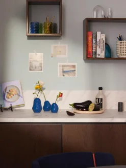 Jarrones|Jarrones>Westwing Collection Jarrones de gres Madhuri, 3 uds. Azul oscuro