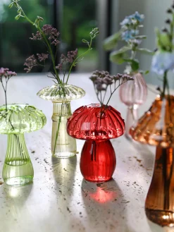 Jarrones|Jarrones>&k Amsterdam Jarrones de vidrio Mushroom, 5 uds.