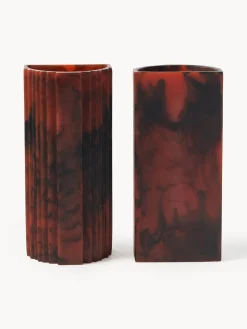 Jarrones|Jarrones>Westwing Collection Jarrones Jabu, 2 uds., 25 cm Tonos marrones