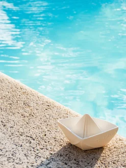 Juguete de baño artesanal Origami Boat Niños Juguetes Para Bebés|Juguetes Para Bebés