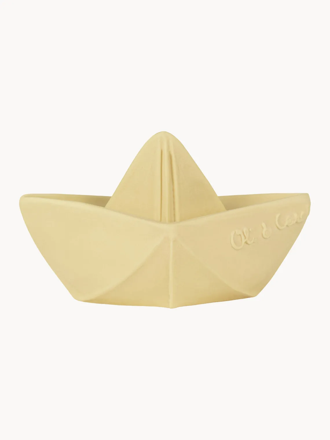 Juguetes Para Bebés|Juguetes Para Bebés>Oli & Carol Juguete de baño artesanal Origami Boat Blanco crema