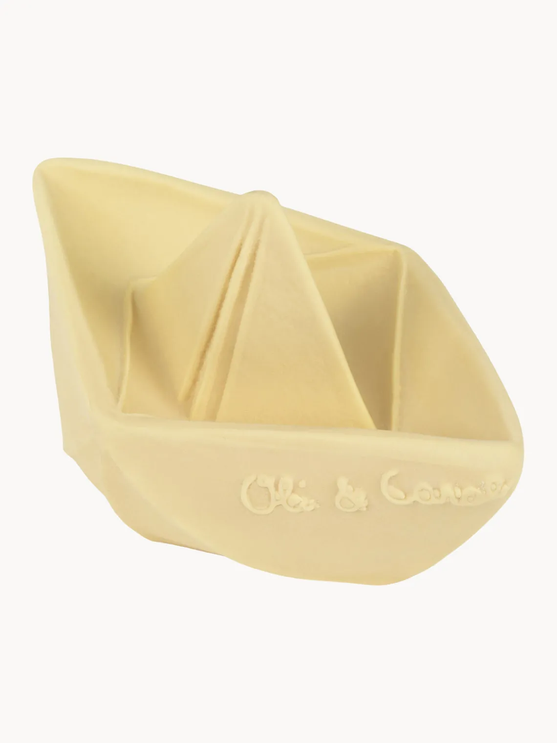Juguetes Para Bebés|Juguetes Para Bebés>Oli & Carol Juguete de baño artesanal Origami Boat Blanco crema