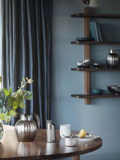 Azucareros Y Lecheras|Vajillas Completas>GEORG JENSEN Lechera de acero inoxidable con relievesBernadotte, 280 ml