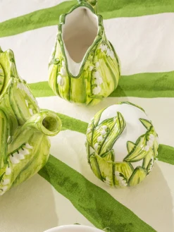 Jarras De Agua|Vajillas Completas>Les Ottomans Lechera pintada a mano Lily of the Valley