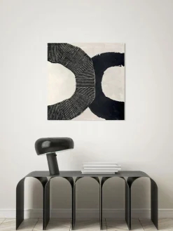 Lienzos|Jarrones>Agave Lienzo pintado a mano Black Circles