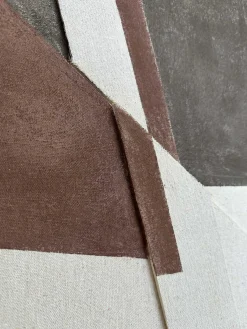 Online Lienzo pintado a mano con marco Brown Shapes Lienzos|Jarrones