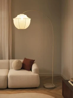 Lámparas De Pie|Lámparas De Techo>Westwing Collection Lámpara arco de tejido malla Beau