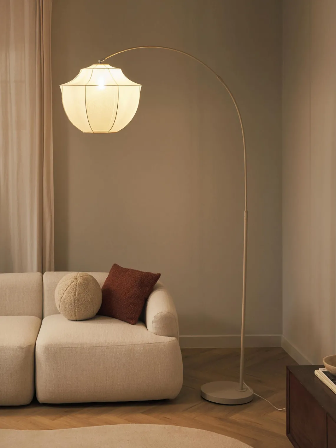 Lámparas De Pie|Lámparas De Techo>Westwing Collection Lámpara arco de tejido malla Beau