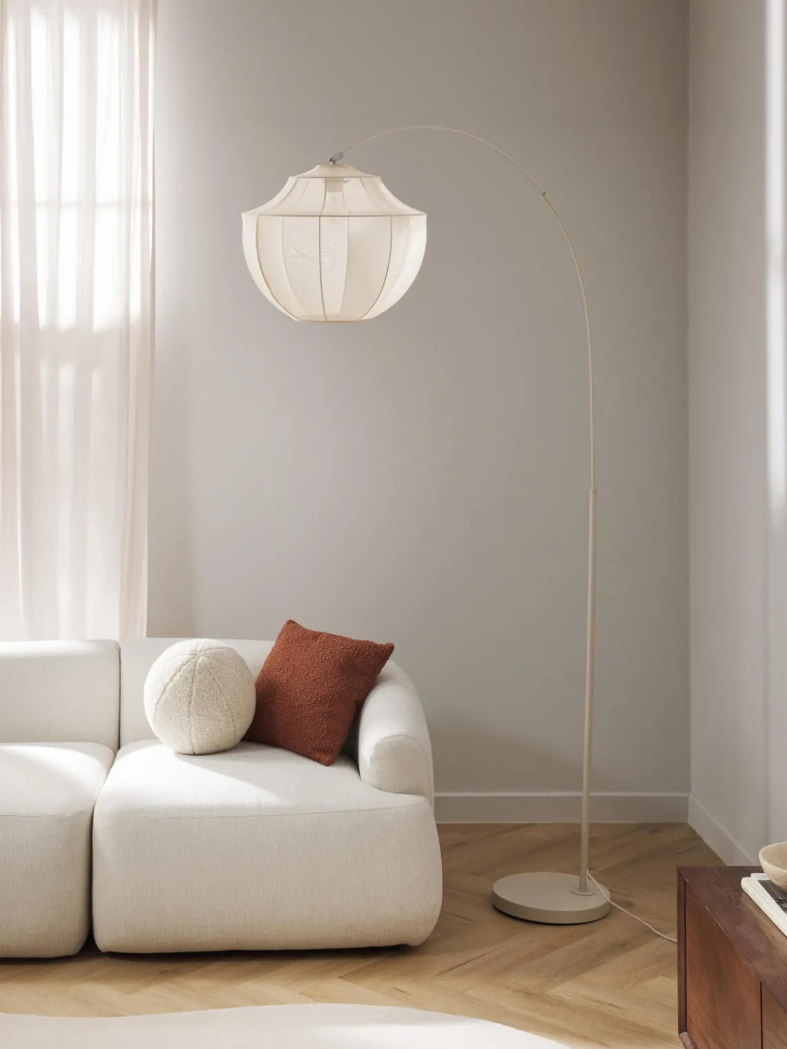 Lámparas De Pie|Lámparas De Techo>Westwing Collection Lámpara arco de tejido malla Beau