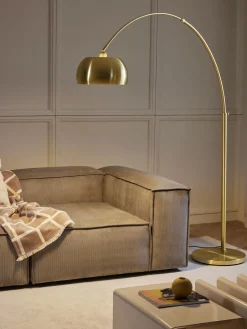 Lámparas De Pie|Lámparas De Techo>Westwing Collection Lámpara arco grande Bowie Dorado