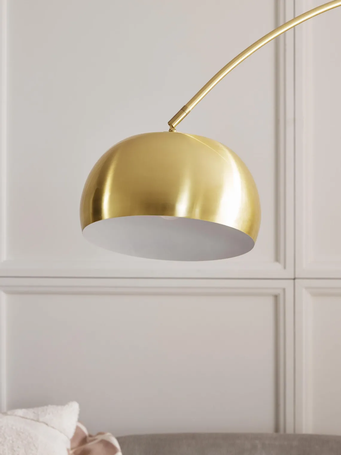 Lámparas De Pie|Lámparas De Techo>Westwing Collection Lámpara arco grande Bowie Dorado