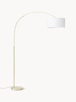 Lámparas De Pie|Lámparas De Techo>Westwing Collection Lámpara arco grande Niels Blanco, dorado