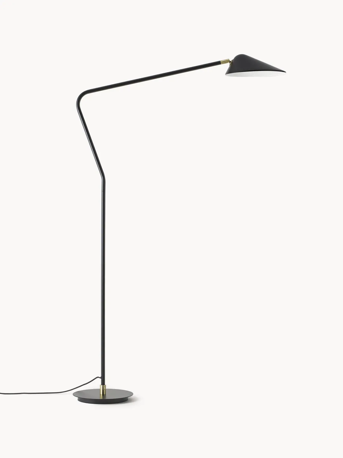 Lámparas De Pie|Lámparas De Techo>Westwing Collection Lámpara de lectura grande Neron Negro, latón