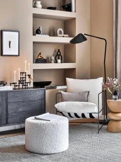 Lámparas De Pie|Lámparas De Techo>Westwing Collection Lámpara de lectura grande Neron Negro, latón