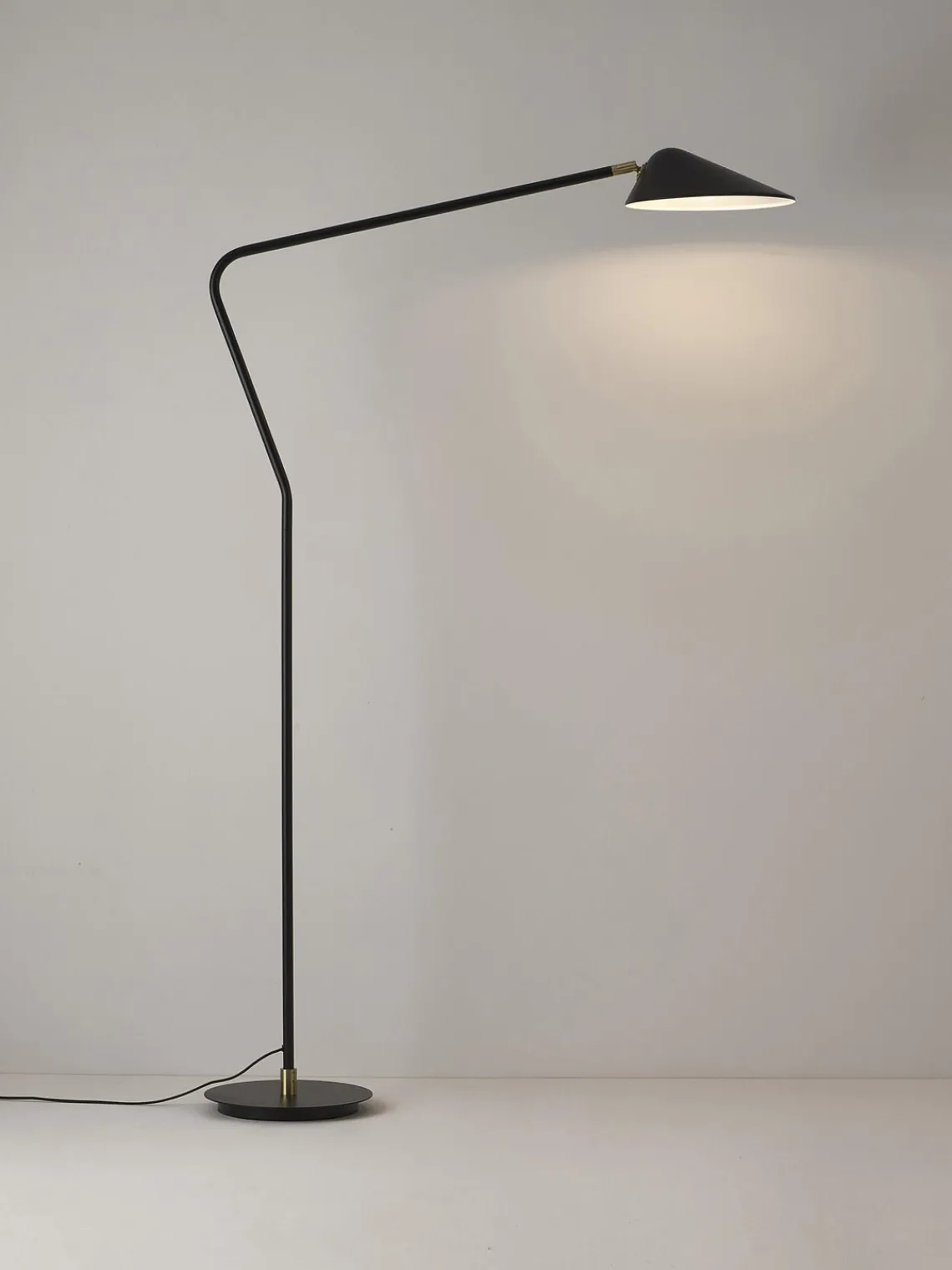 Lámparas De Pie|Lámparas De Techo>Westwing Collection Lámpara de lectura grande Neron Negro, latón